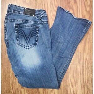 Vigoss The Chelsea Slim Boot Cut Size 20/33 Women’s Distressed Blue Jeans